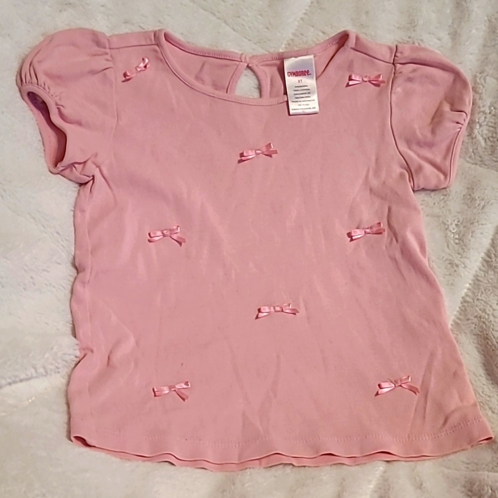 Vintage baby girl bow shrit